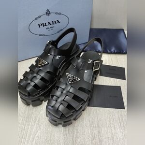 Prada Monolith leather sandal
